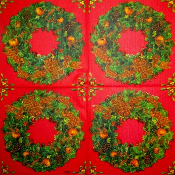 186 Weihnachten Blumen - 3-lagig